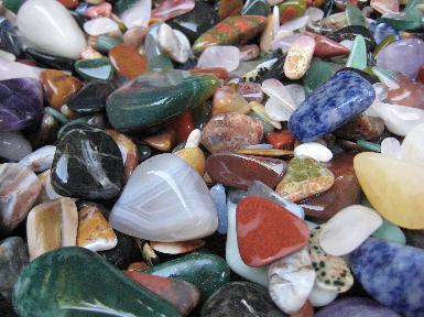 Assorted rocks after smoothing 500 grit