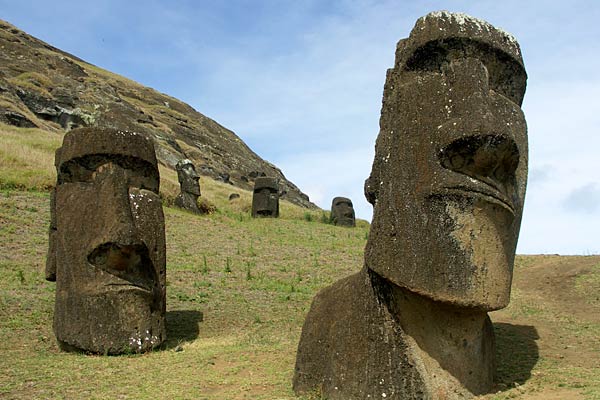 Stone Heads on Easter Island