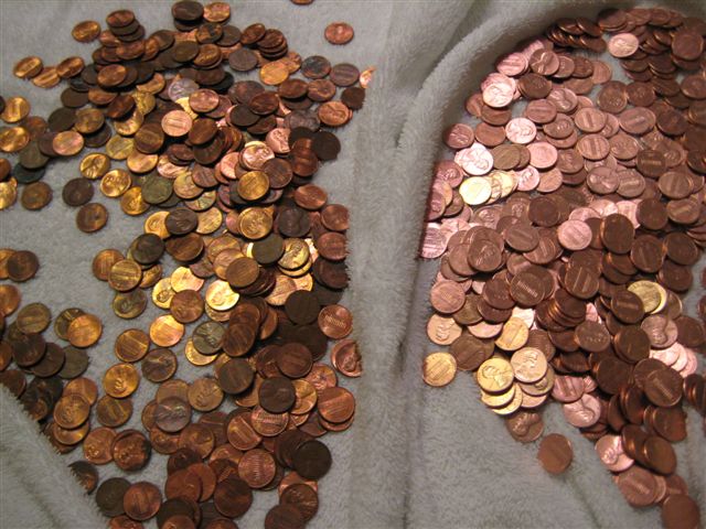 Pennies - before and after